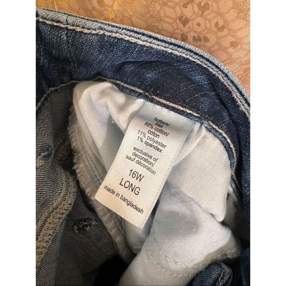 Maurices M Jeans Plus Size Classic Straight Curvy High Rise Straight Jeans Long - Picture 9 of 12